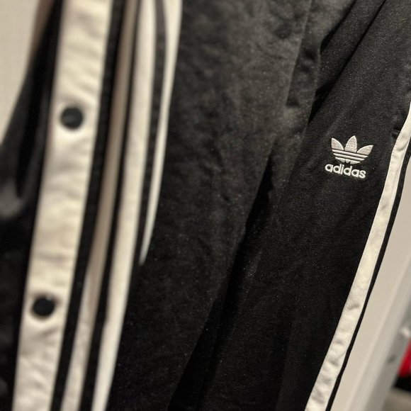 Black Classic Adidas Sweatpants With - Picture 2 of 3